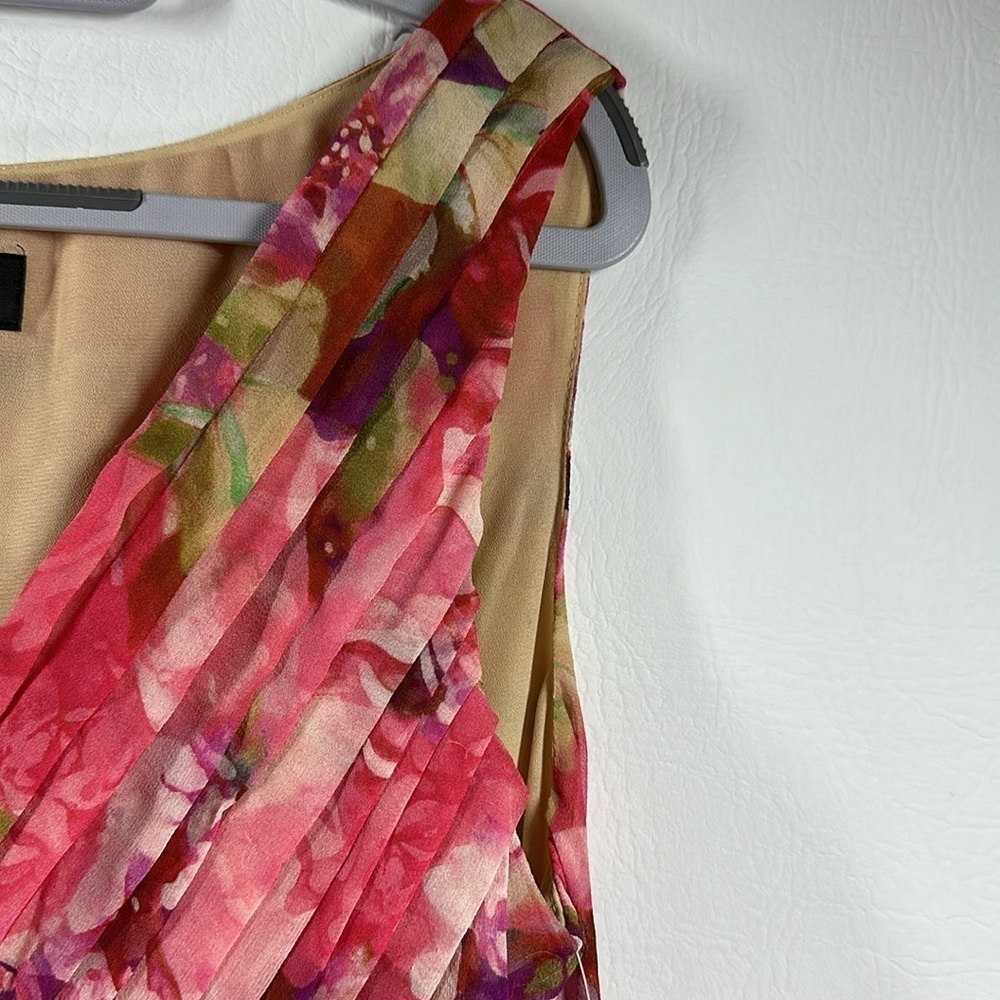 NWT Jones New York Collection Sleeveless Pleated Silk MIDI Dress, 12 - Picture 5 of 12